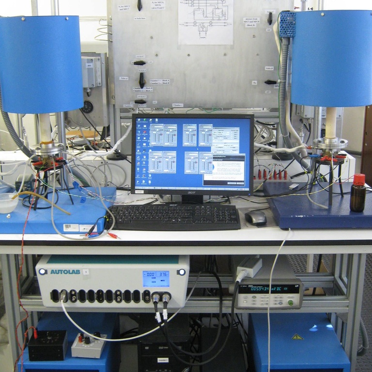 Ensaio de células de combustível
